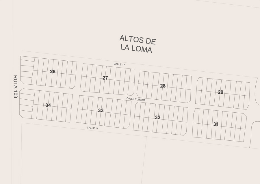 plano de los terrenos de lomas de araminda