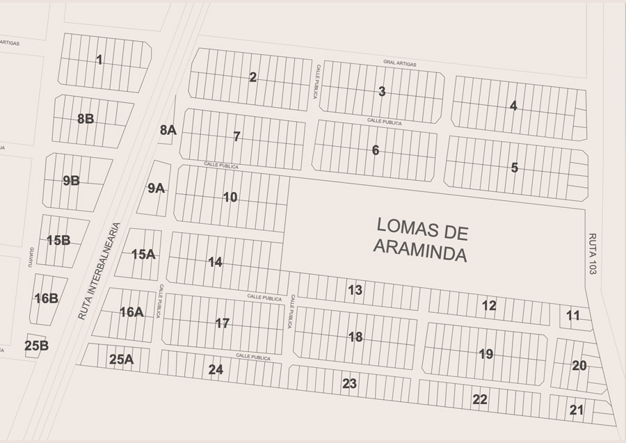 plano de los terrenos de lomas de araminda